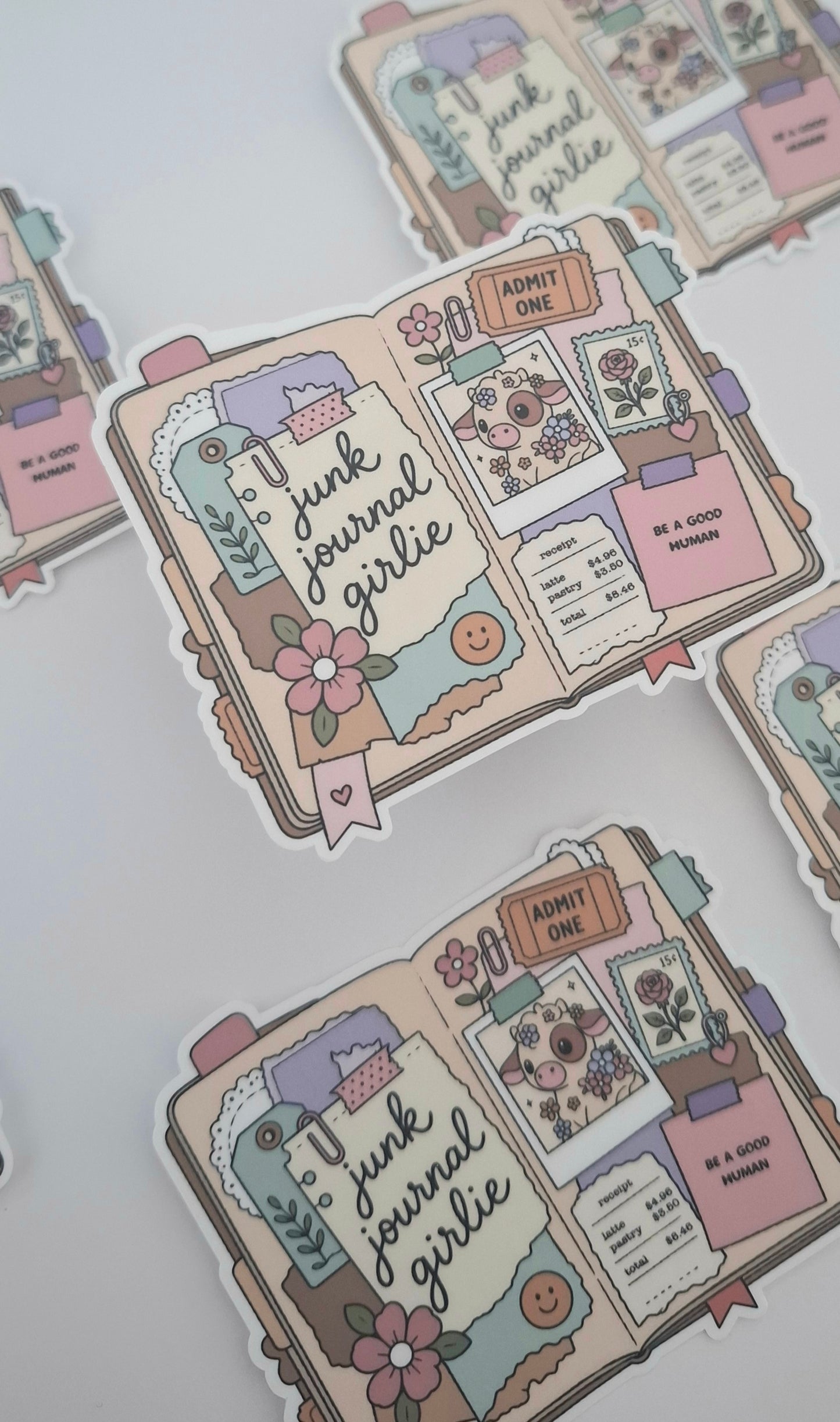 Junk Journal Girlie Die Cut Sticker