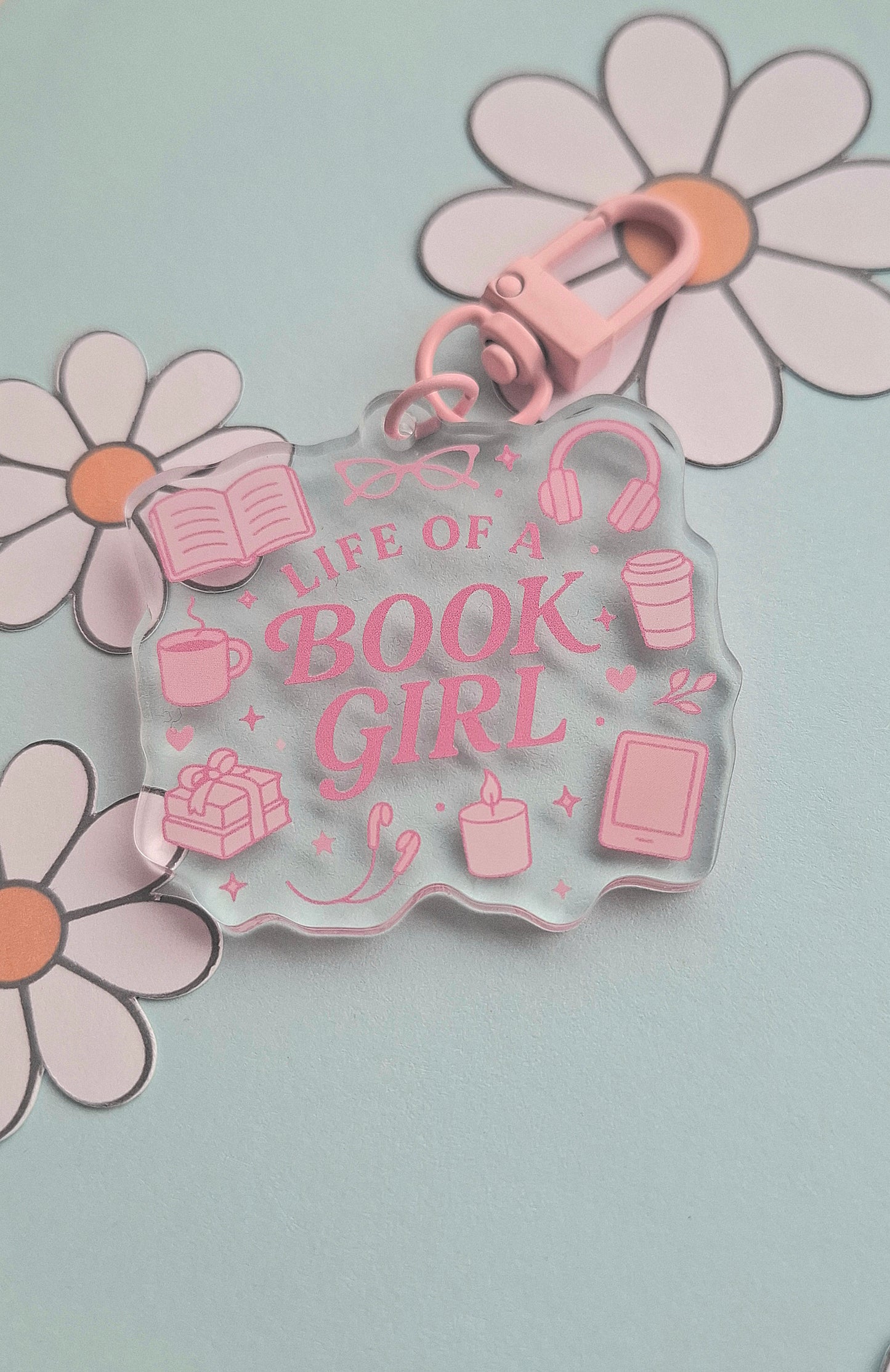 Life Of A Book Girl Acrylic Keyring