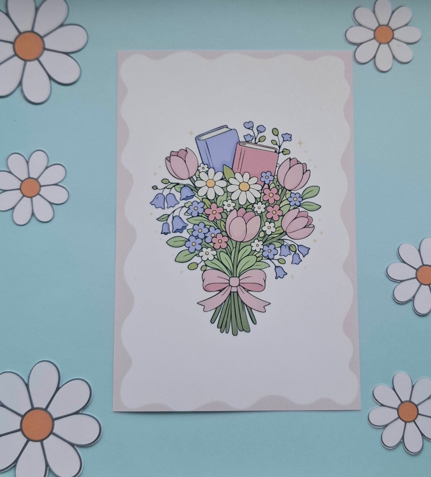 In Full Bloom Spring Book Bouquet Wall Art Print