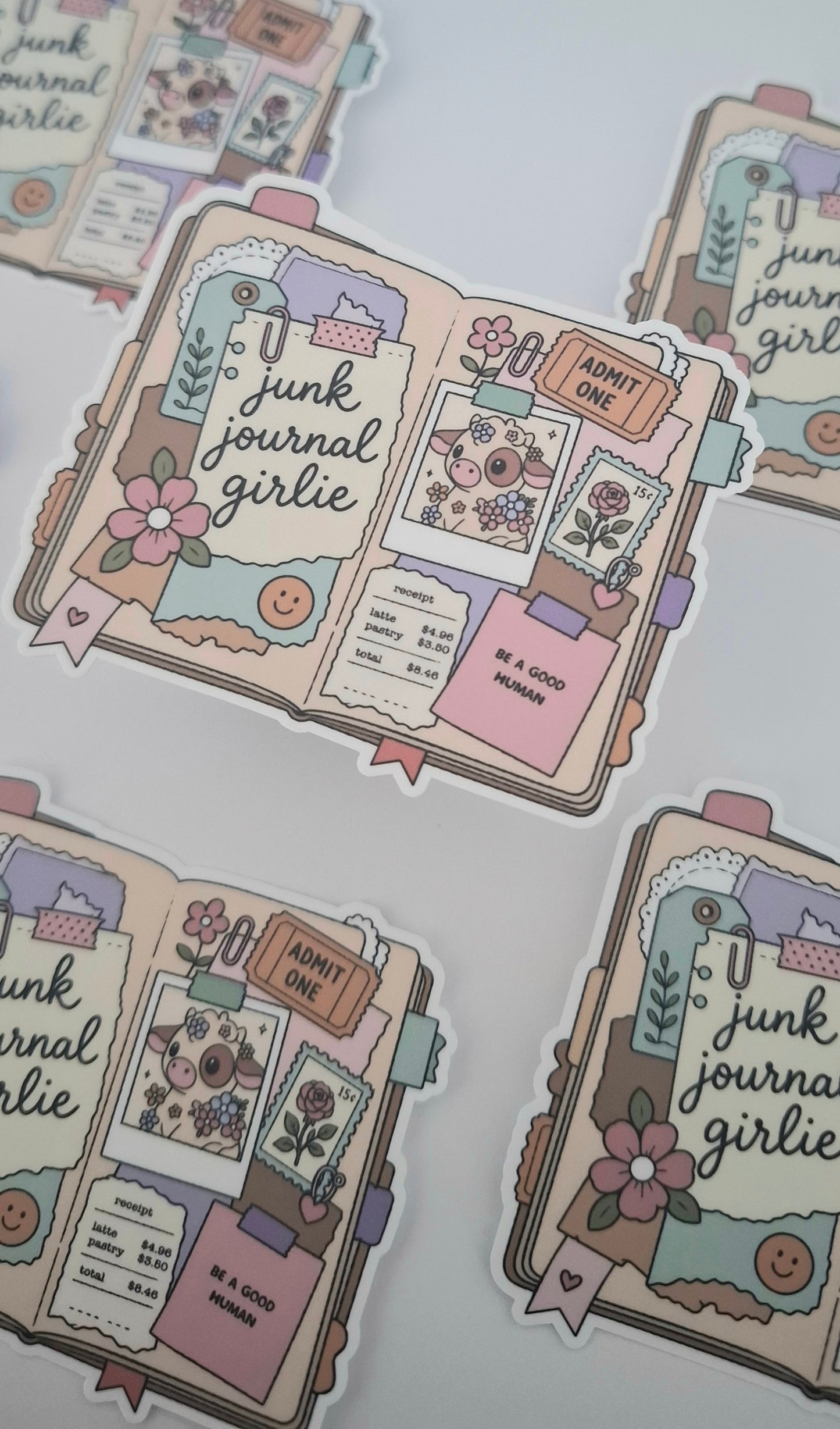 Junk Journal Girlie Die Cut Sticker