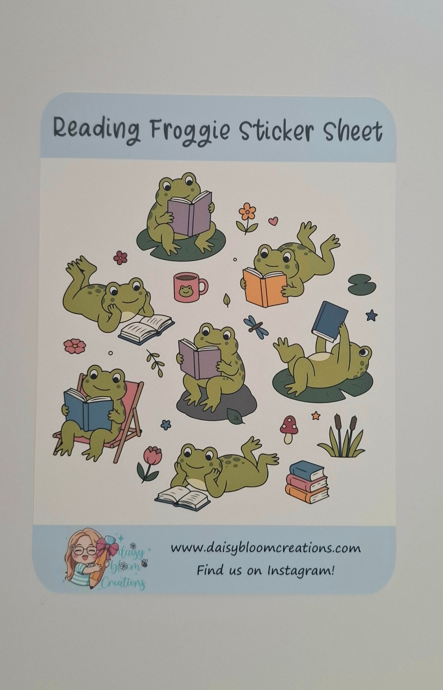 Reading Froggies Sticker Sheet