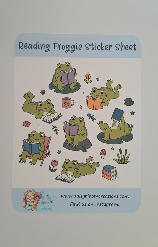 Reading Froggies Sticker Sheet