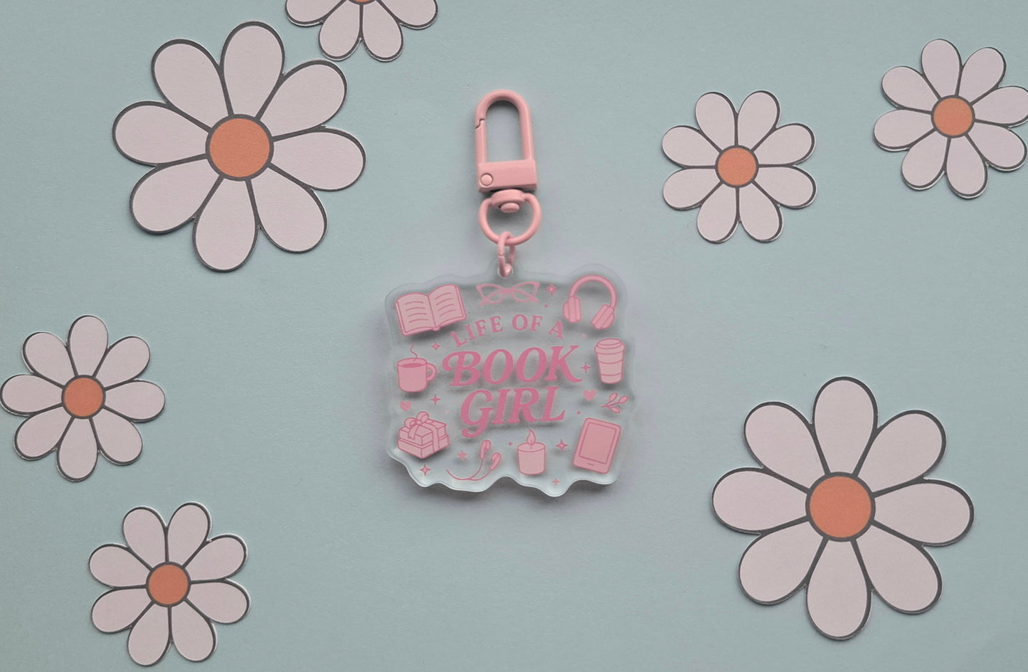 Life Of A Book Girl Acrylic Keyring