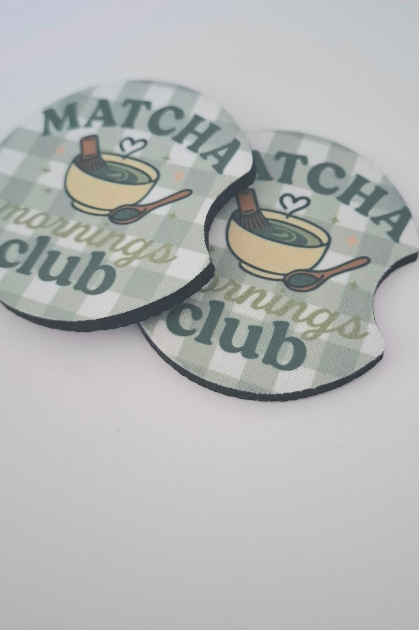 Matcha Mornings Club Car Coasters