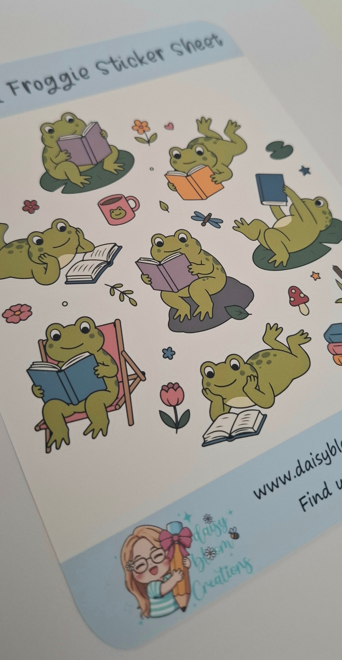 Reading Froggies Sticker Sheet