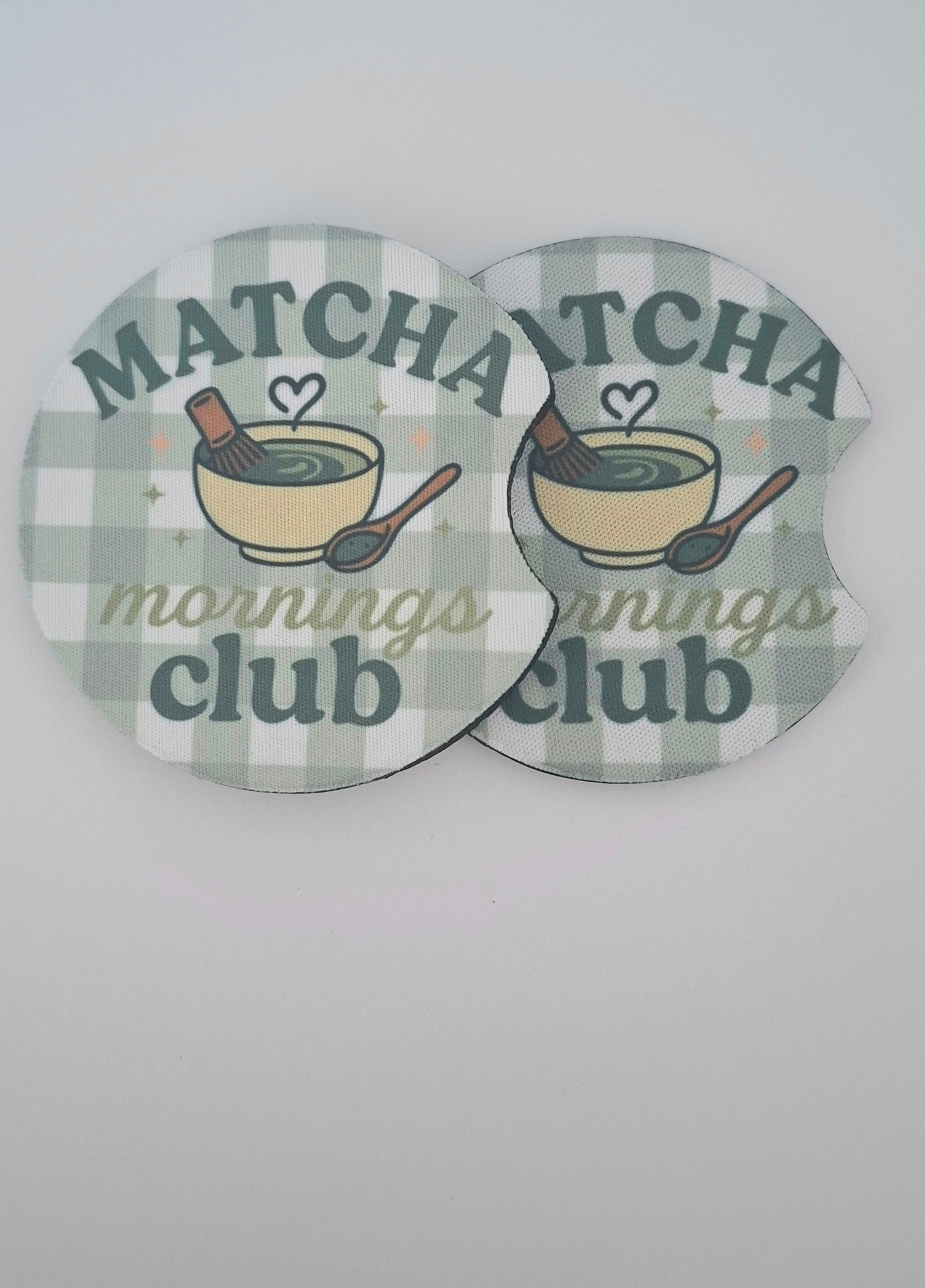 Matcha Mornings Club Car Coasters