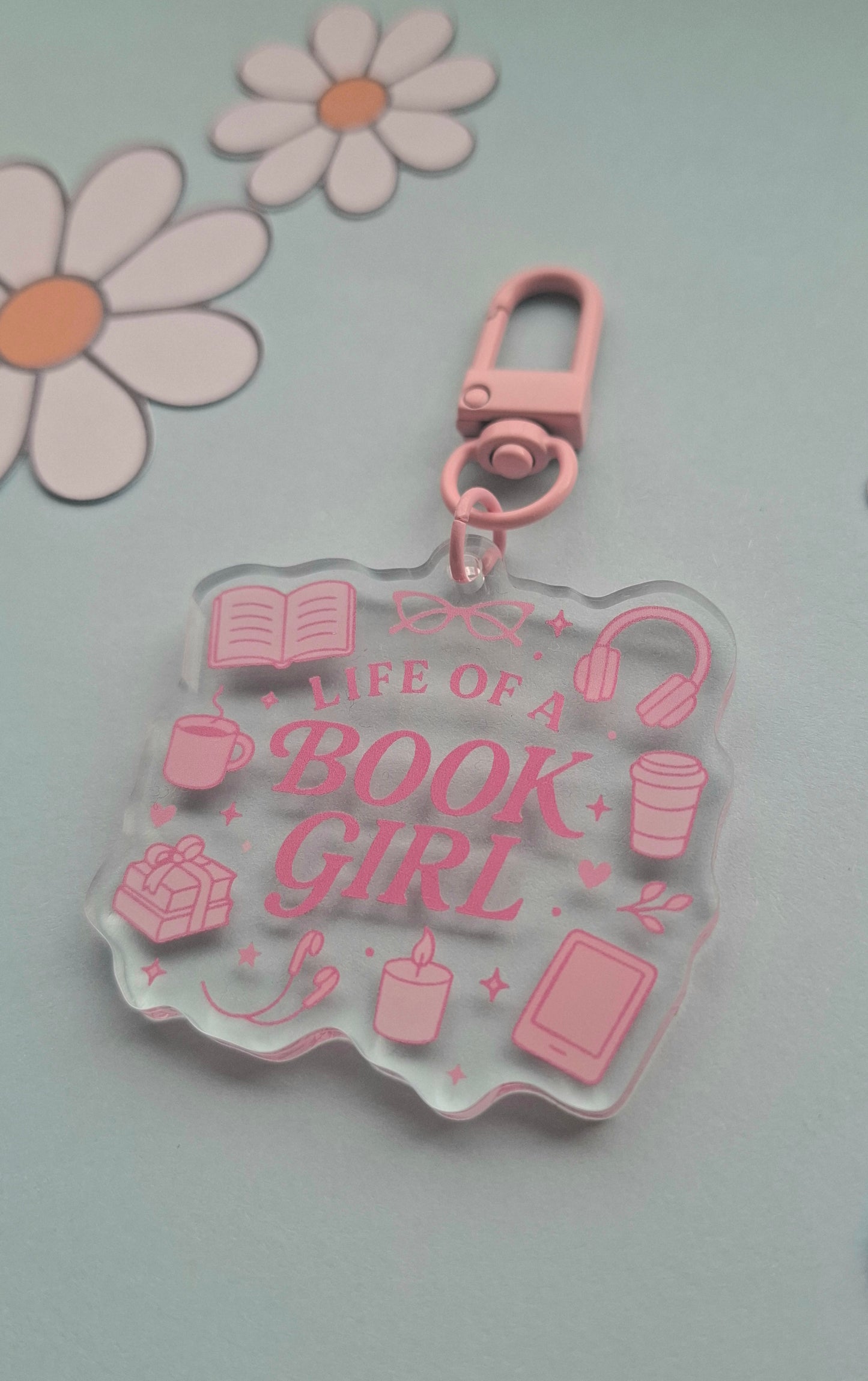 Life Of A Book Girl Acrylic Keyring