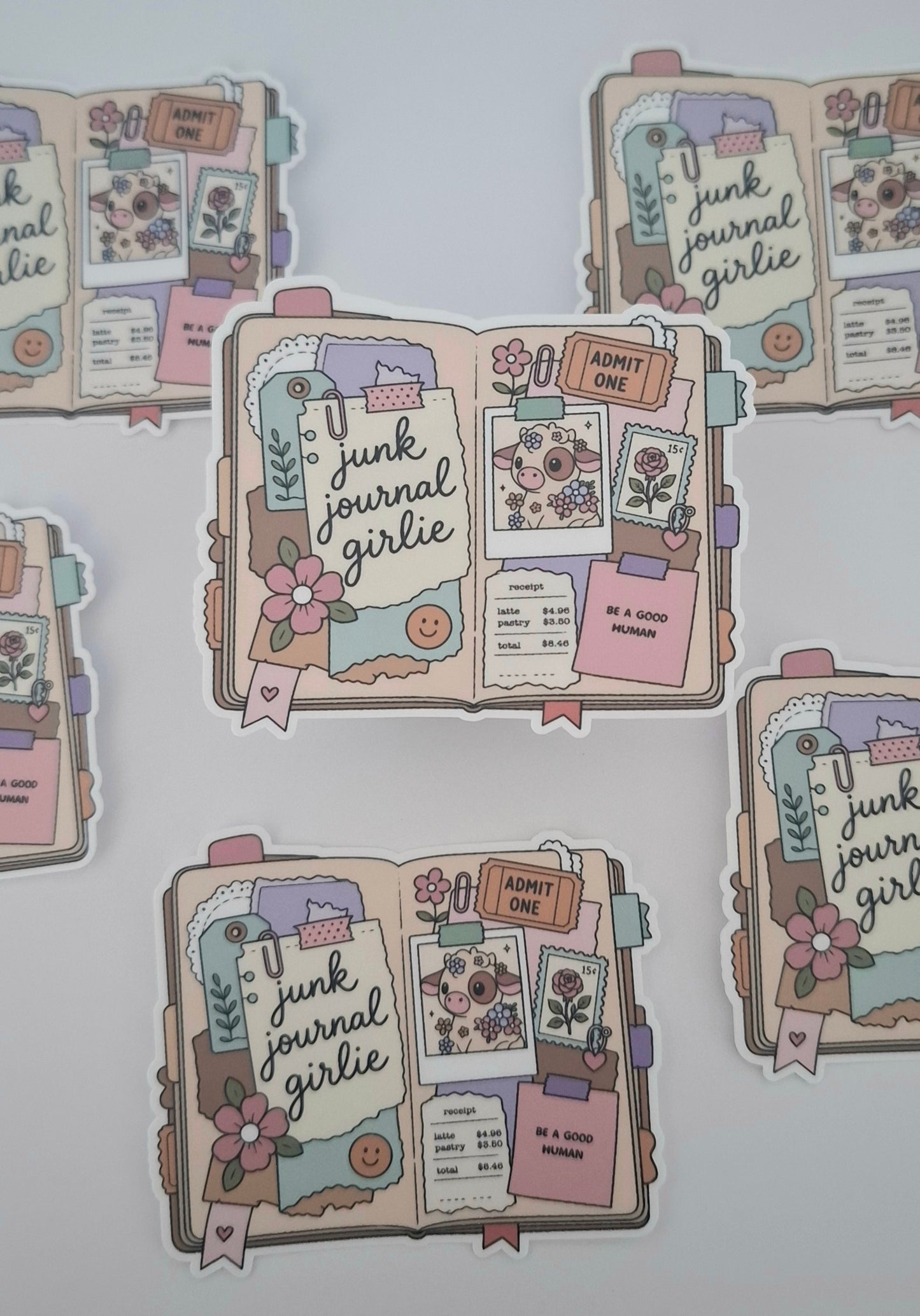 Junk Journal Girlie Die Cut Sticker