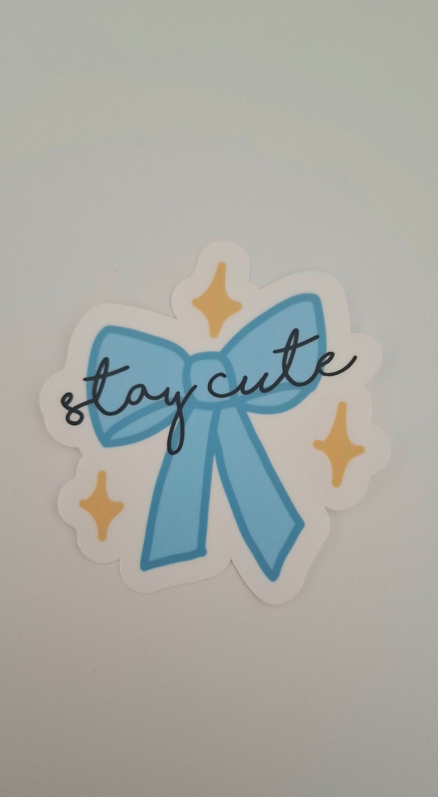 Stay Cute Bow Die Cut Sticker