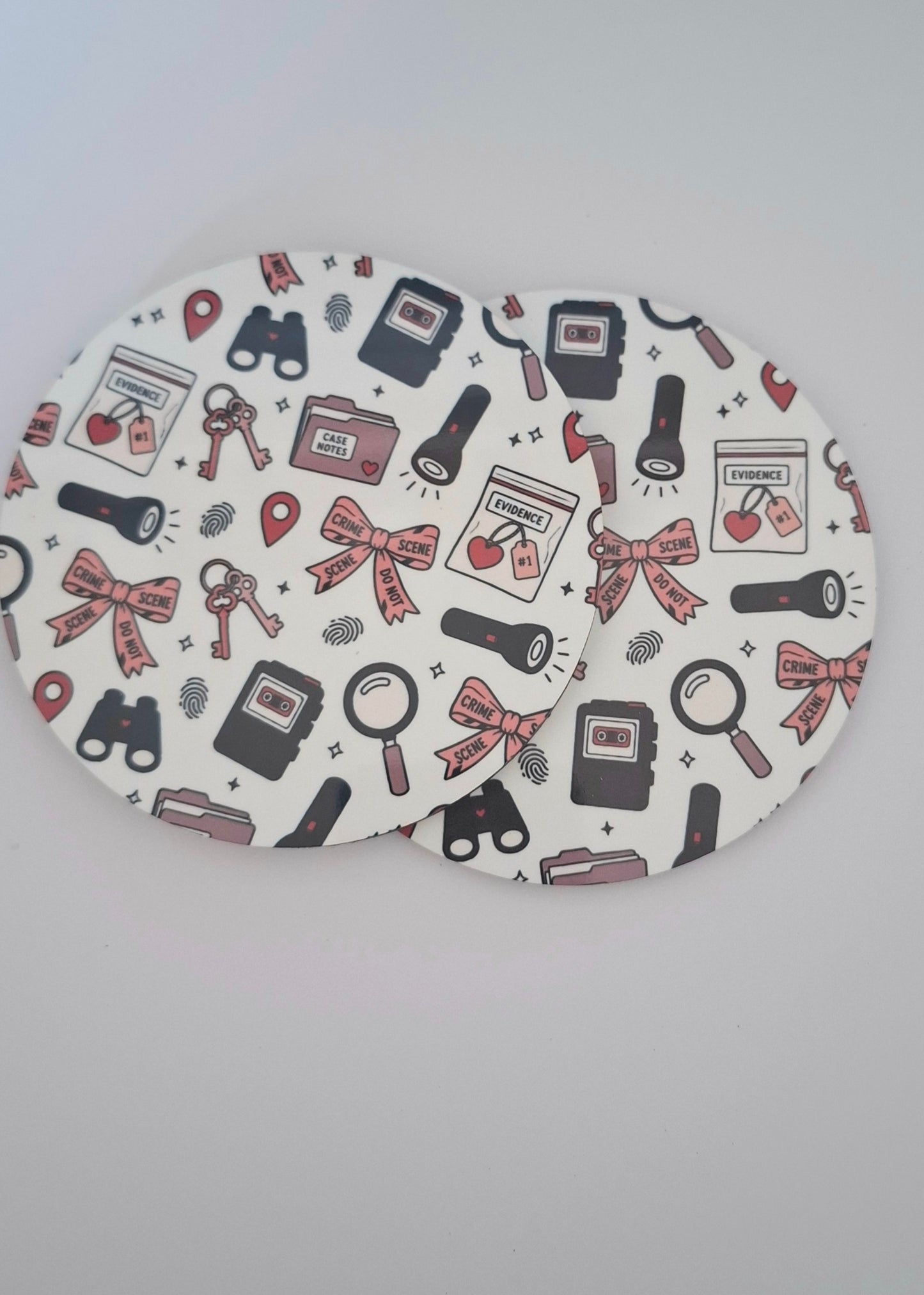Pink True Crime Coaster
